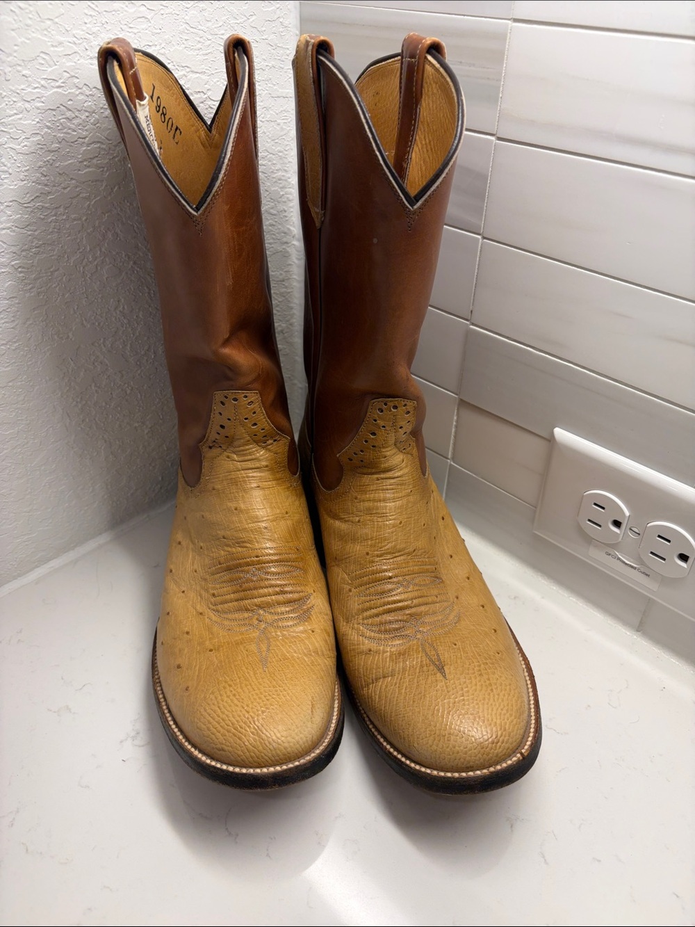 Rios of Mercedes Two-Tone Brown and Tan Western Boots
